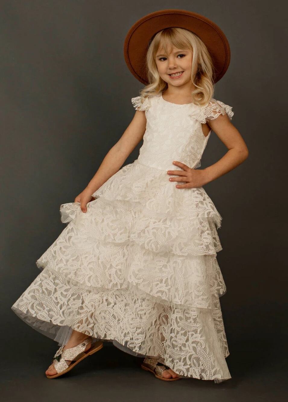 Joyfolie Mia Joy Azalea Dress in Cream Girl's size 3